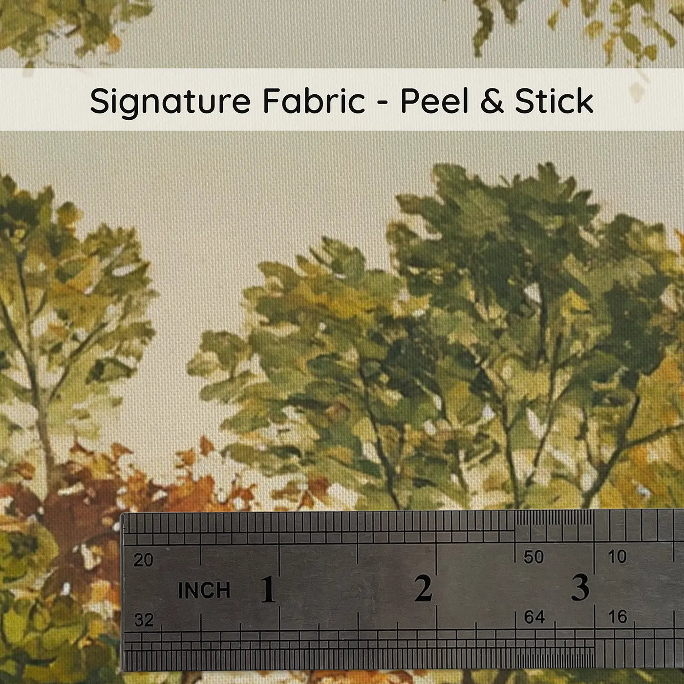 Fabric texture close-up of Forest Canopy Skyward View Wallpaper Mural by Whimsy Tots