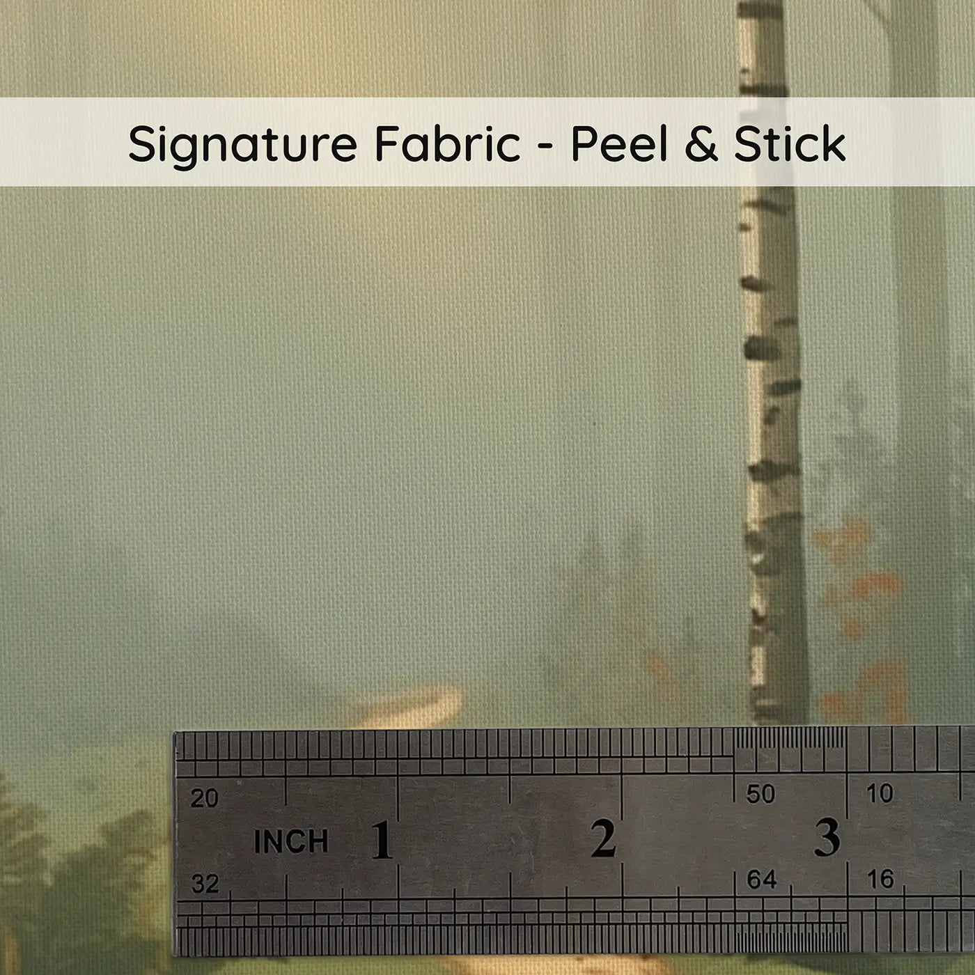 Fabric texture close-up of Forest Crossroads Signpost Wallpaper Mural by Whimsy Tots