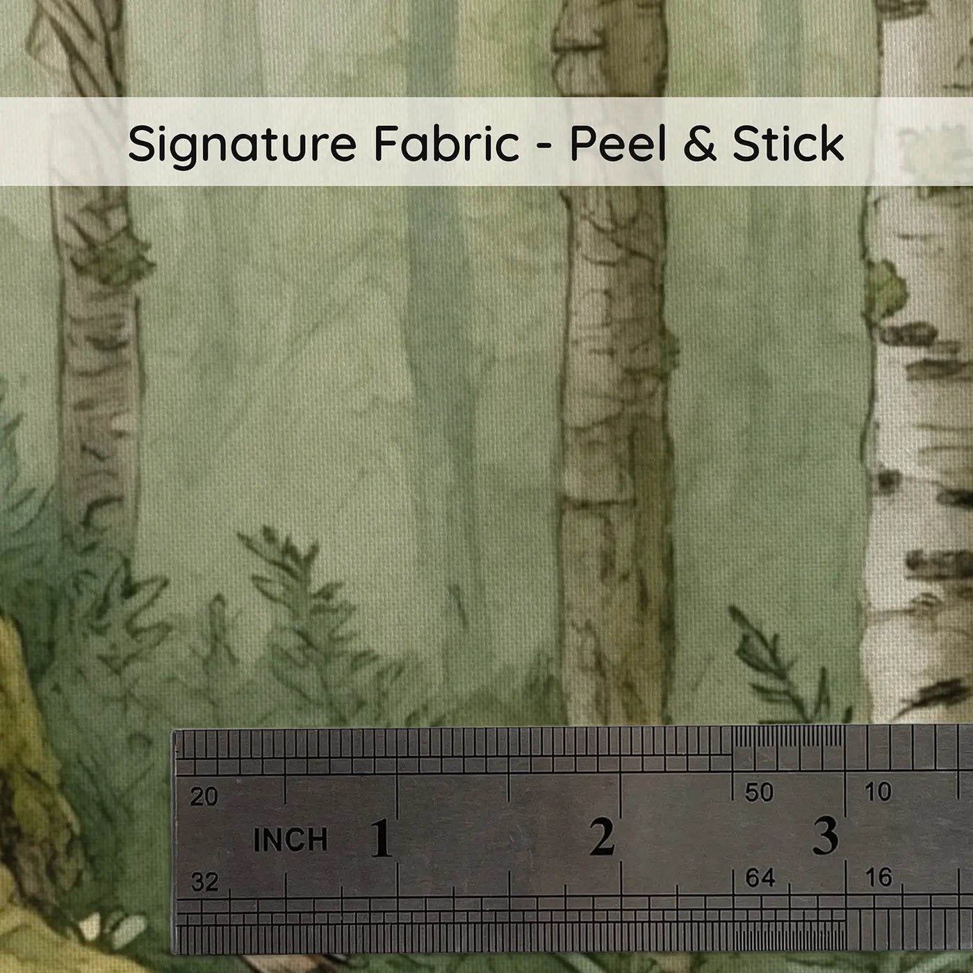 Fabric texture close-up of Sleeping Bear Hollow Wallpaper Mural by Whimsy Tots