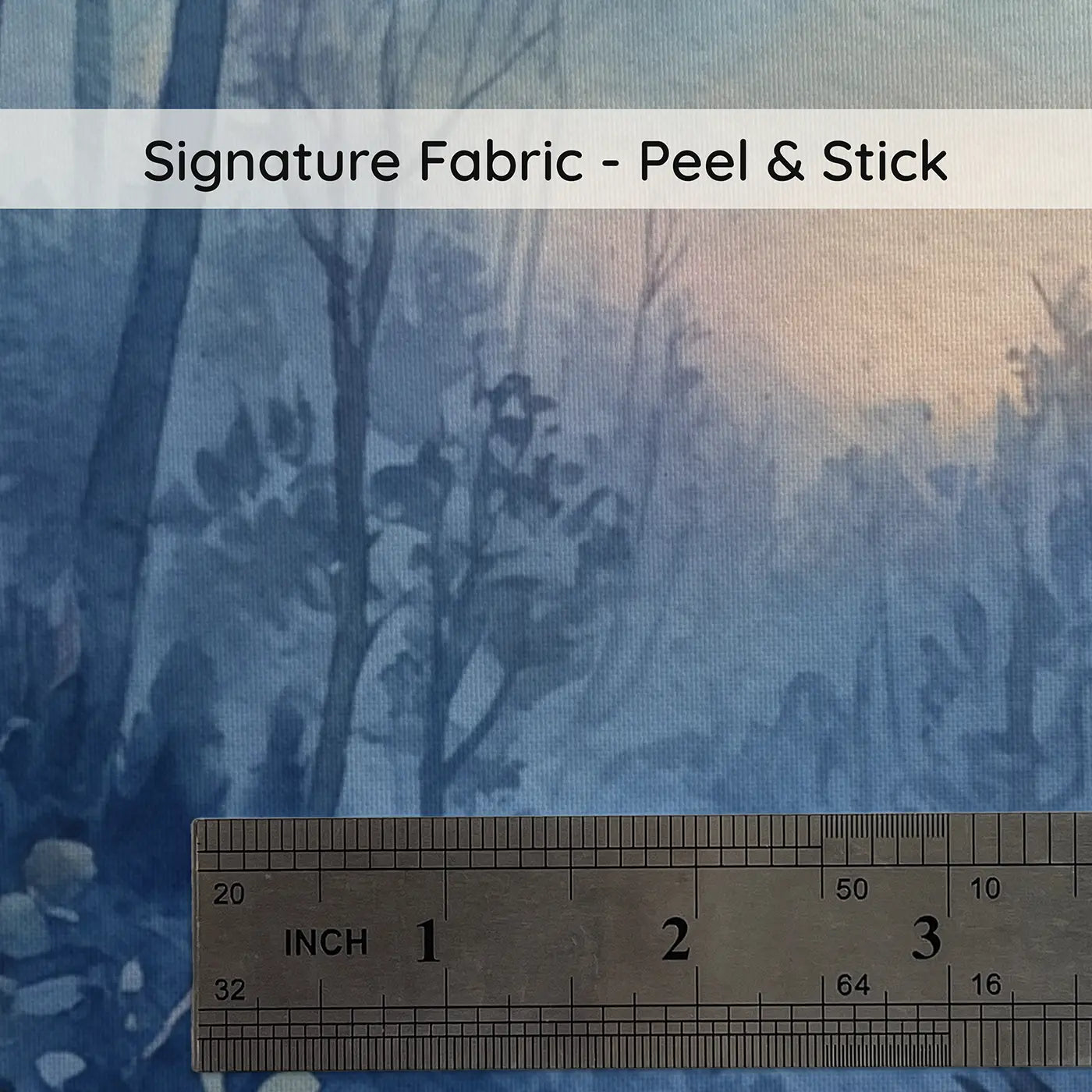 Fabric texture close-up of Twilight Fox Hollow Wallpaper Mural by Whimsy Tots