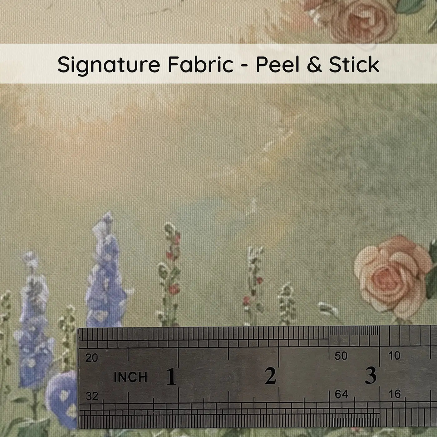 Fabric texture close-up of Rose Covered Garden Arch Wallpaper Mural by Whimsy Tots
