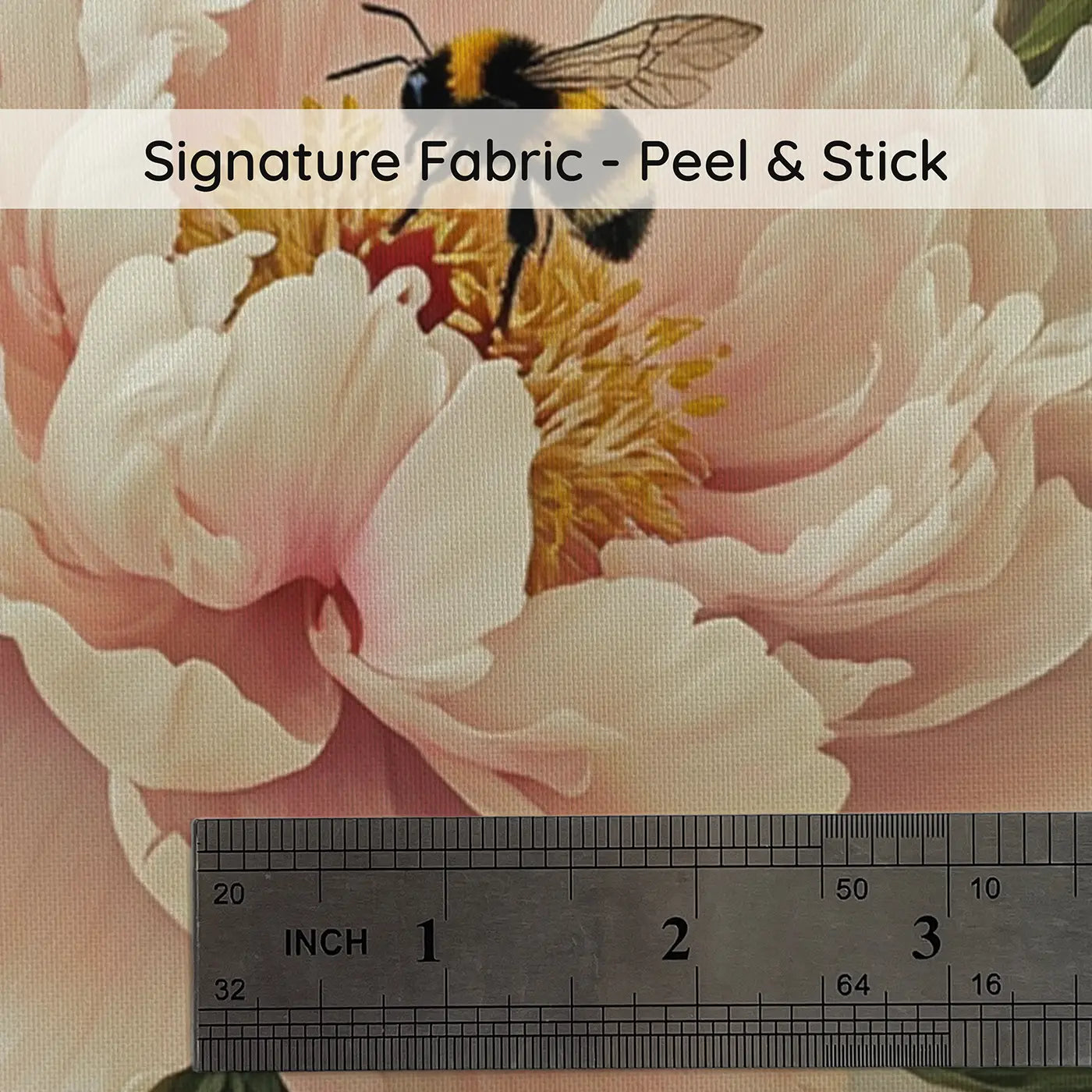 Fabric texture close-up of Oversized Peony in Bloom Wallpaper Mural by Whimsy Tots
