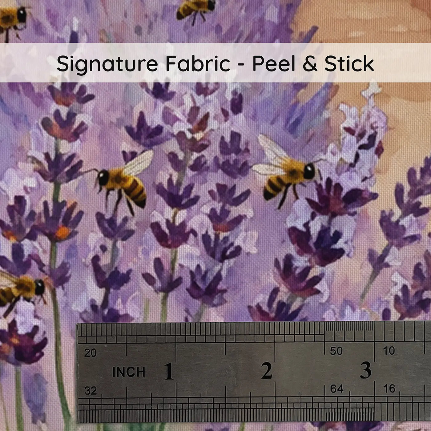 Fabric texture close-up of Lavender Hill Sunset Wallpaper Mural by Whimsy Tots