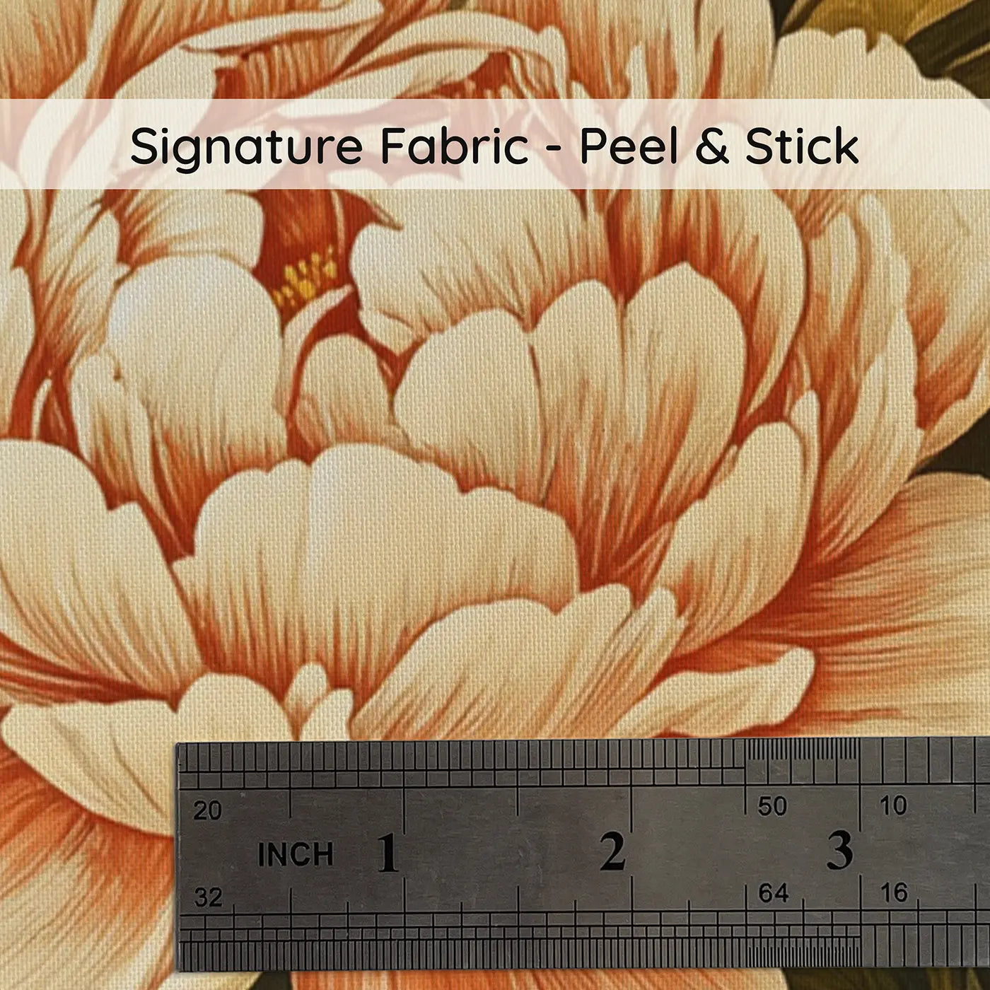 Fabric texture close-up of Oversized Peony Bloom Wallpaper Mural by Whimsy Tots