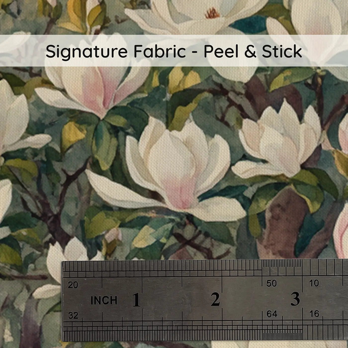 Fabric texture close-up of Magnolia Grove Southern Garden Wallpaper Mural by Whimsy Tots