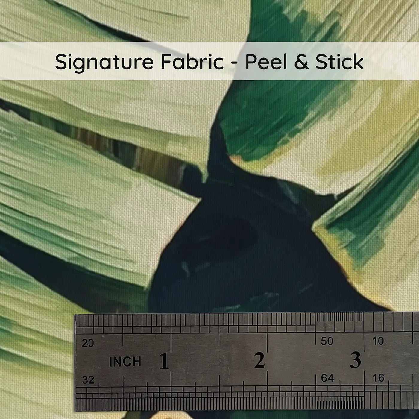 Fabric texture close-up of Tropical Banana Leaf Close Up Wallpaper Mural by Whimsy Tots