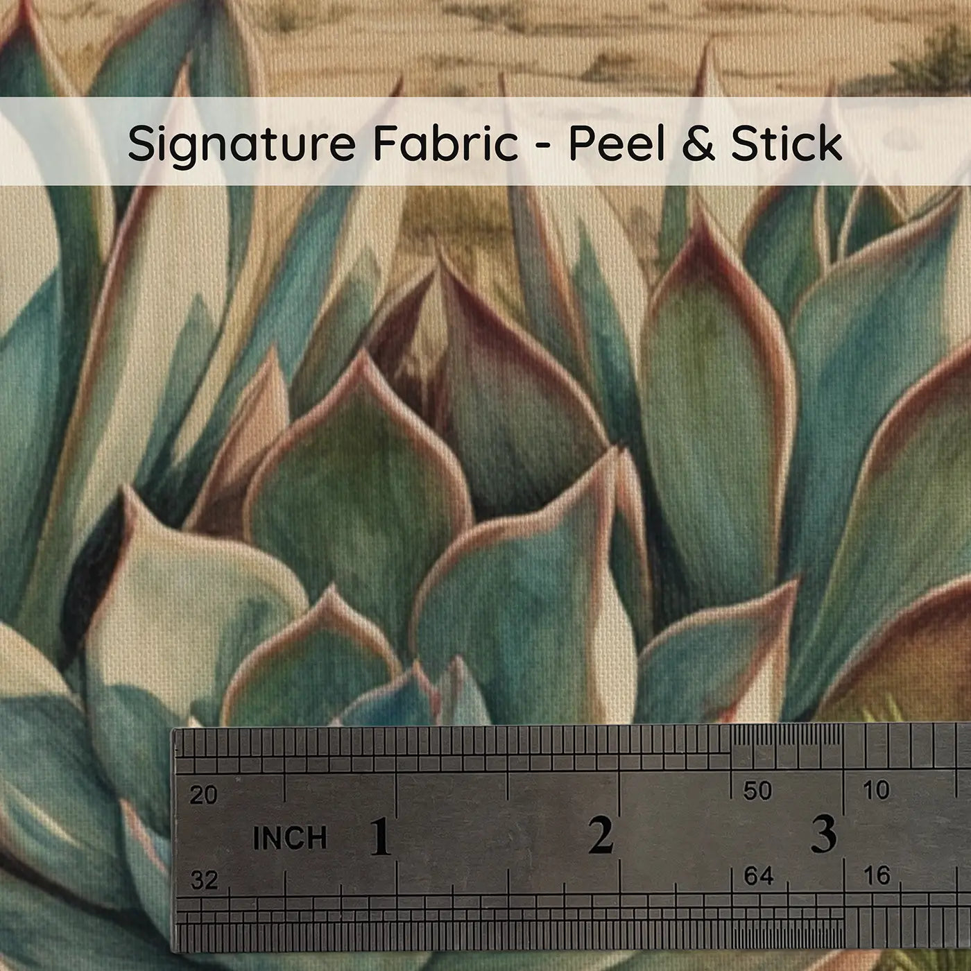 Fabric texture close-up of Succulent Rosette Above Wallpaper Mural by Whimsy Tots