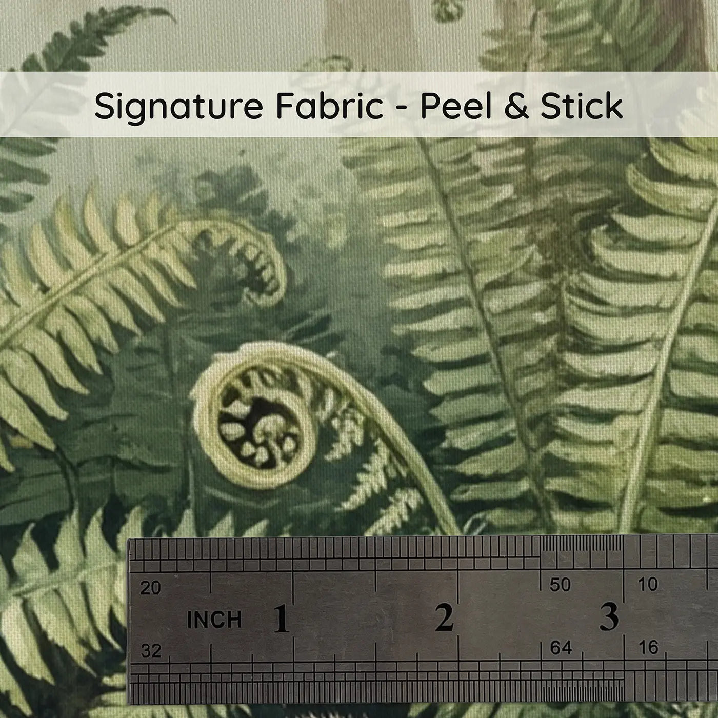 Fabric texture close-up of Fern Forest Floor Wallpaper Mural by Whimsy Tots