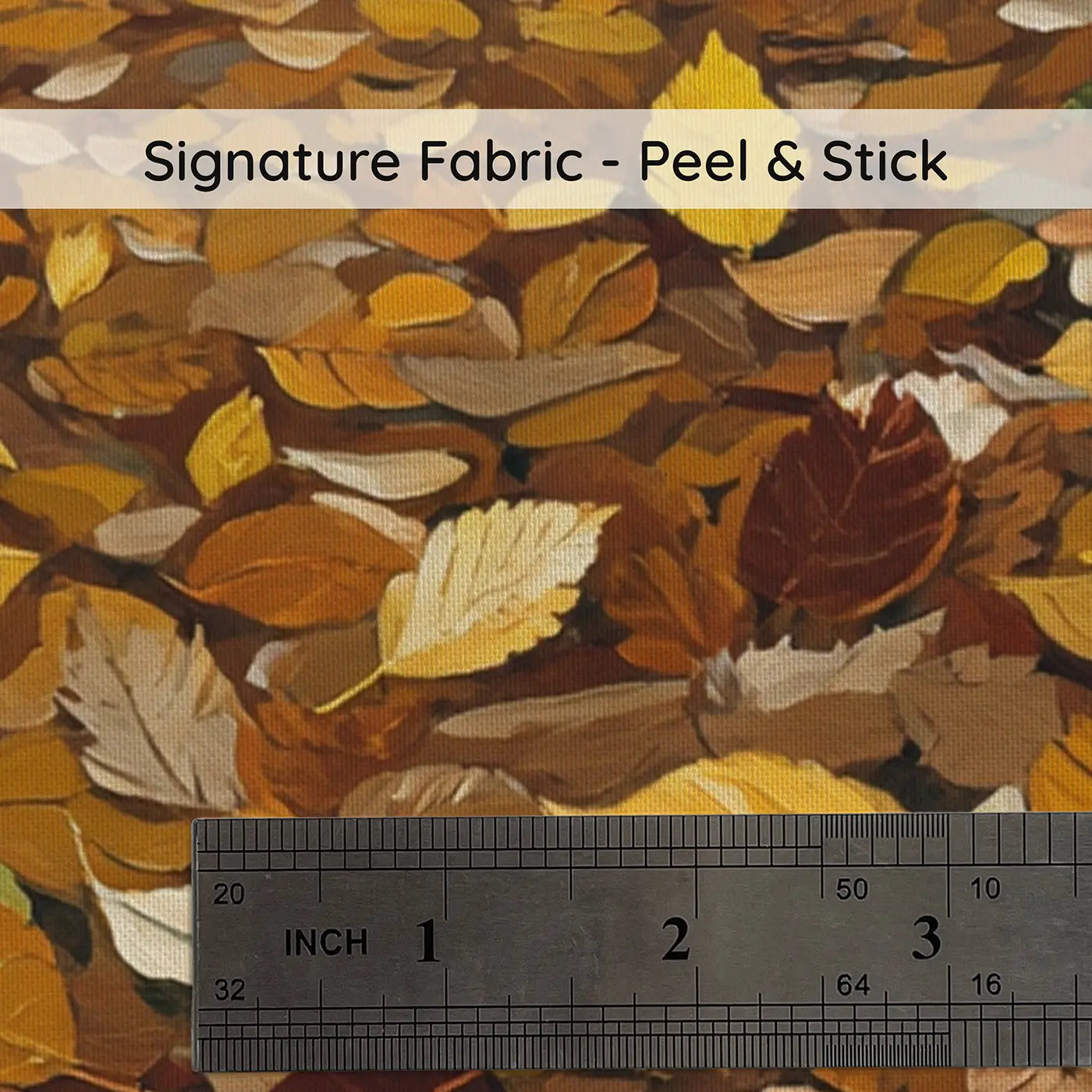 Fabric texture close-up of Autumn Woodland Floor Wallpaper Mural by Whimsy Tots