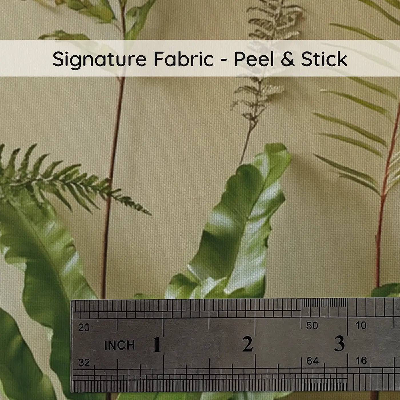 Fabric texture close-up of Botanical Fern Collection Wallpaper Mural by Whimsy Tots
