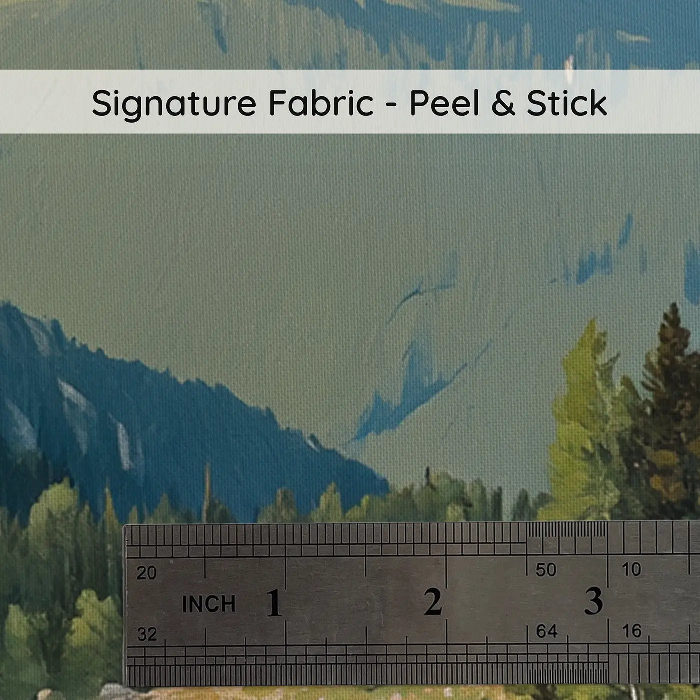 Fabric texture close-up of Cloud Cap Mountain Peak Wallpaper Mural by Whimsy Tots