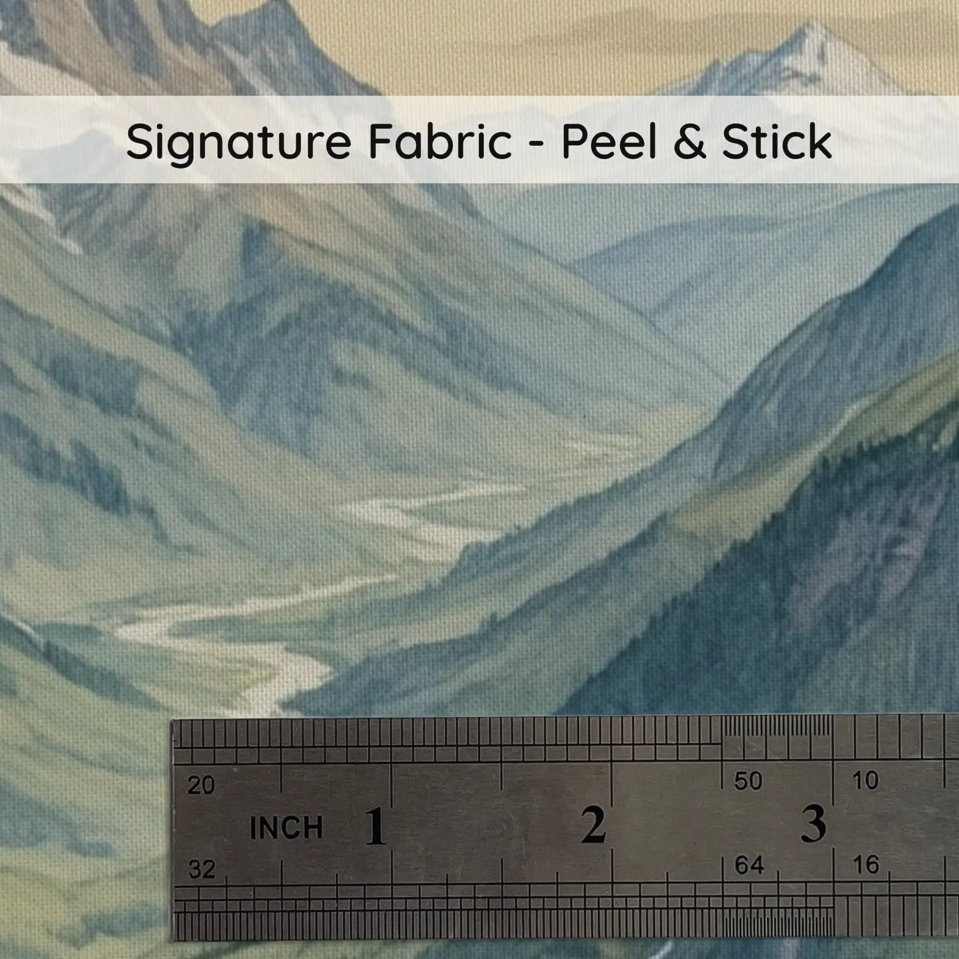 Fabric texture close-up of Rock Arch Mountain Vista Wallpaper Mural by Whimsy Tots