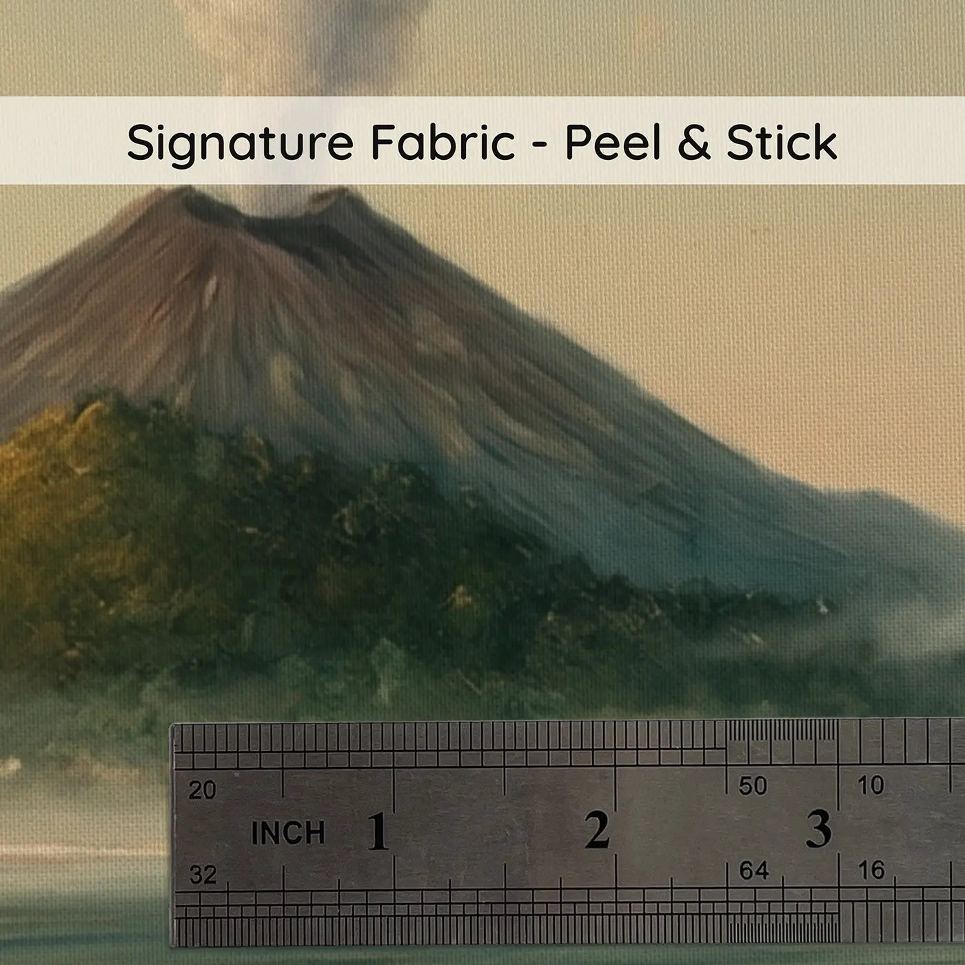 Fabric texture close-up of Volcanic Island Morning Haze Wallpaper Mural by Whimsy Tots