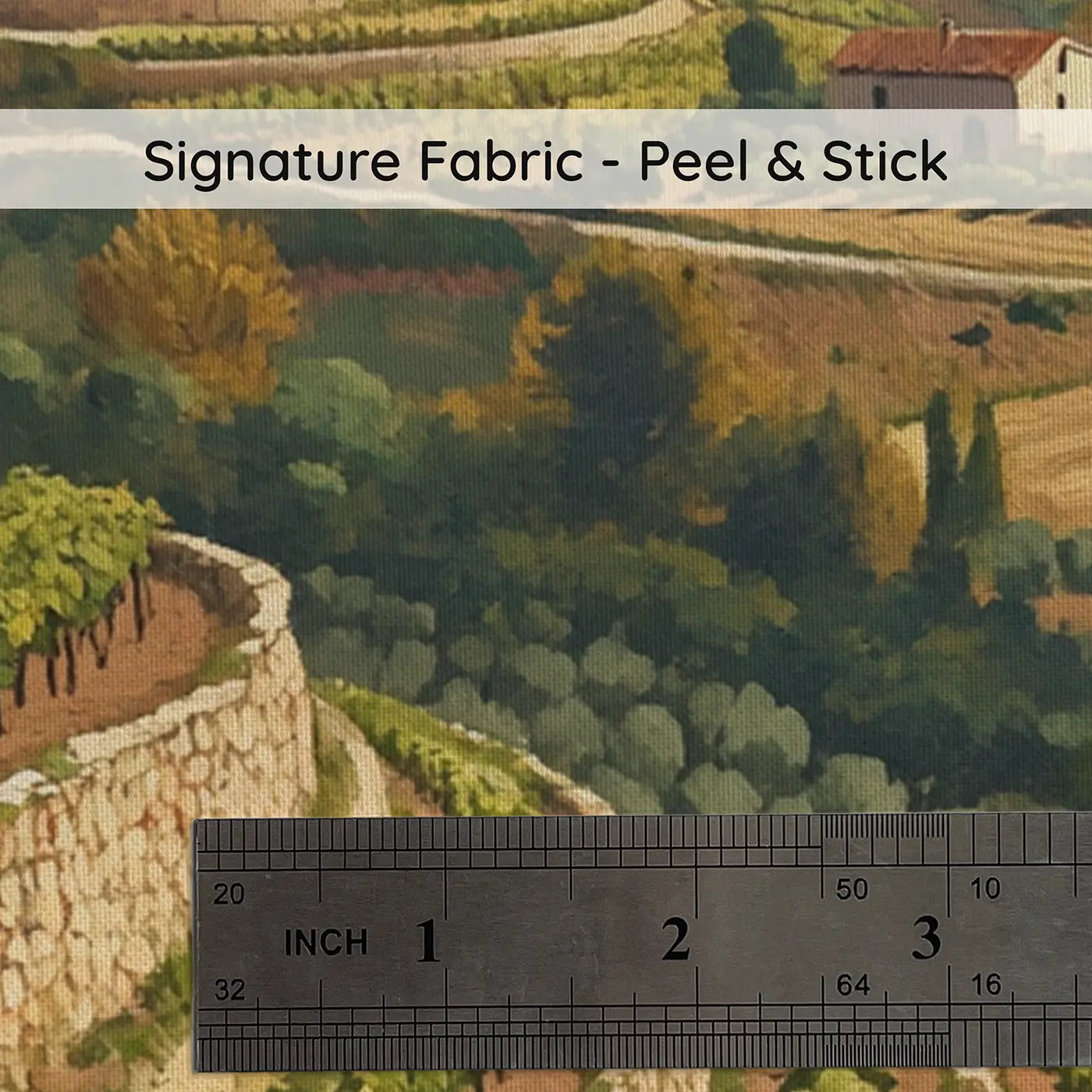 Fabric texture close-up of Terraced Mountain Hillside Wallpaper Mural by Whimsy Tots