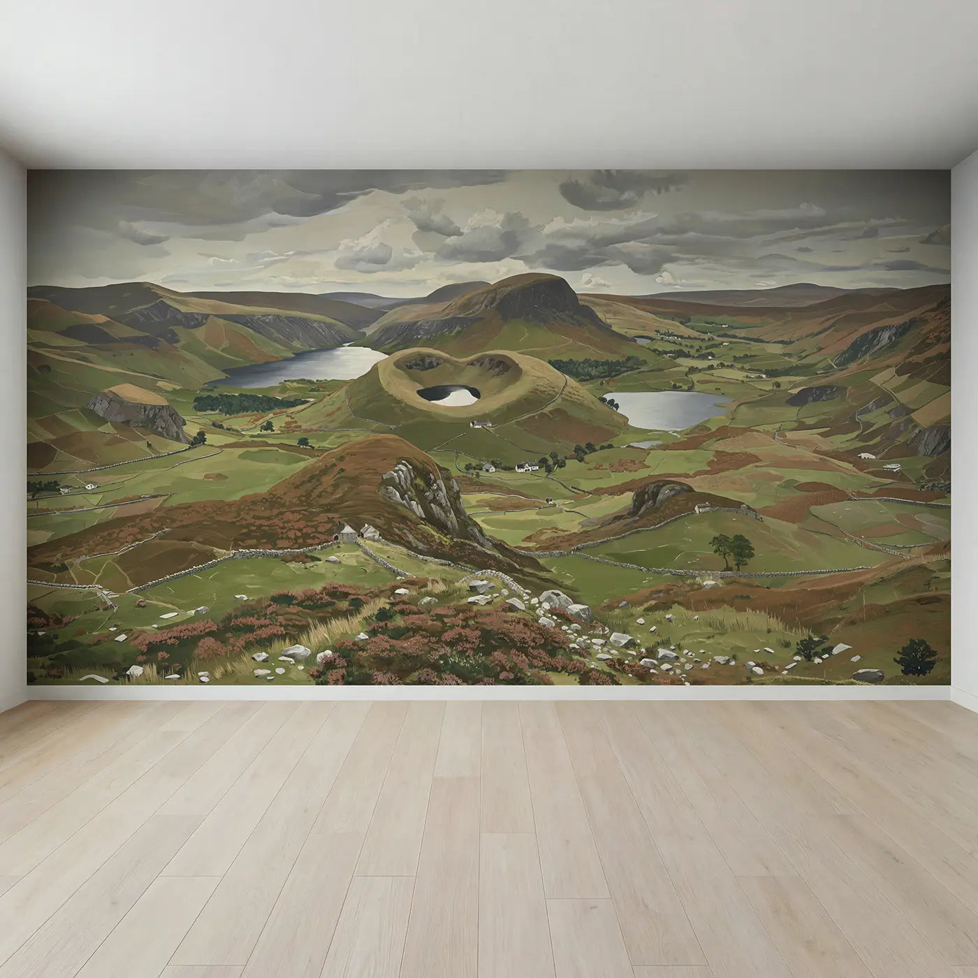 Full view of Lake District Panorama Wallpaper Mural by Whimsy Tots