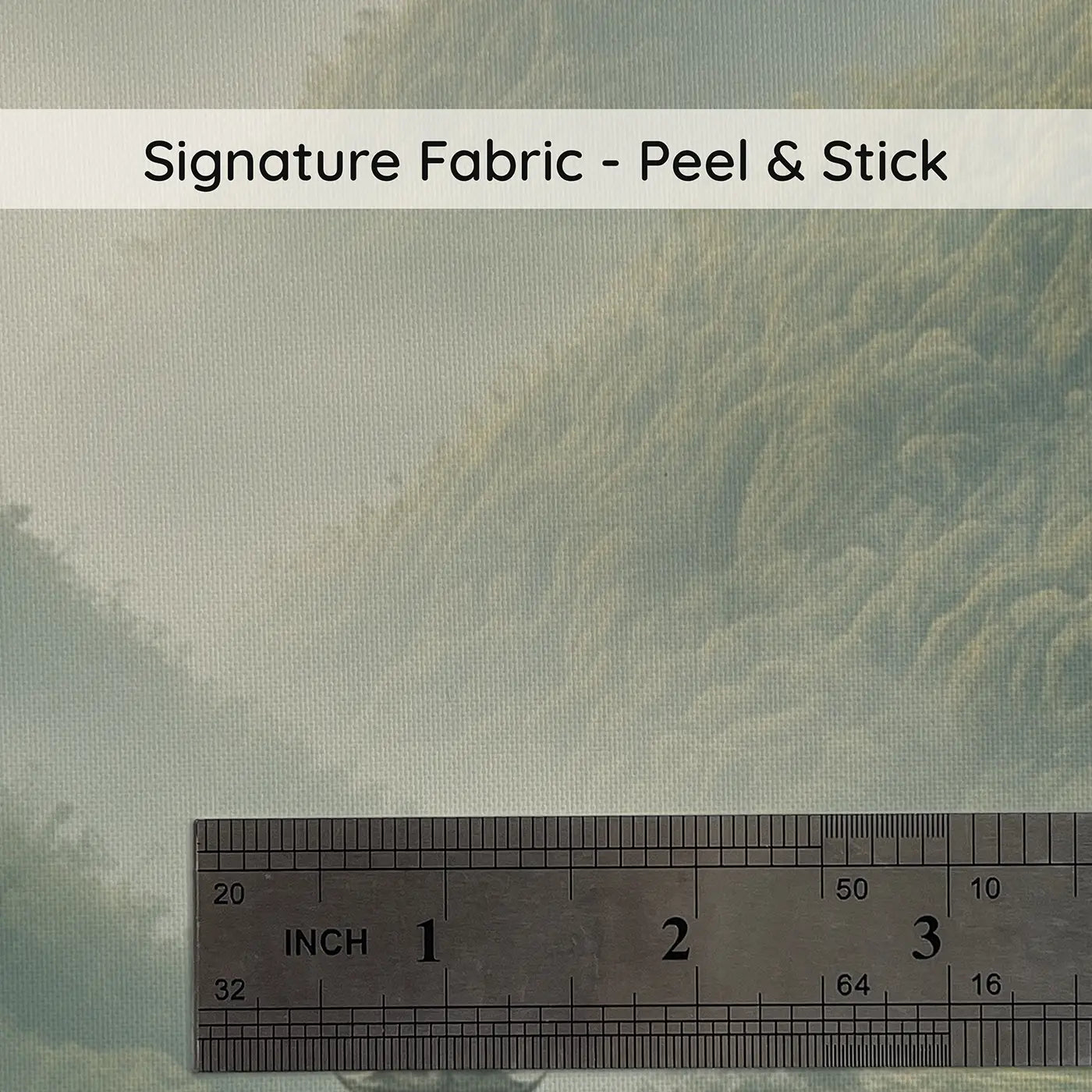 Fabric texture close-up of Misty Bamboo Mountain Wallpaper Mural by Whimsy Tots