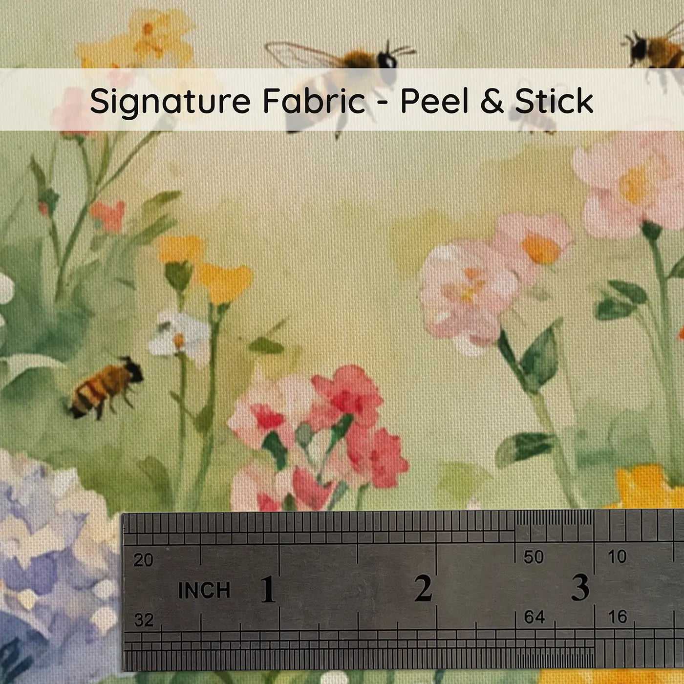 Fabric texture close-up of Bees Hive Entrance Surrounding Wallpaper Mural by Whimsy Tots
