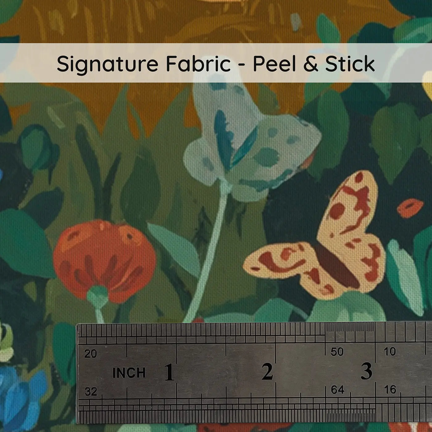 Fabric texture close-up of Multiple Butterfly Species Butterfly Wallpaper Mural by Whimsy Tots