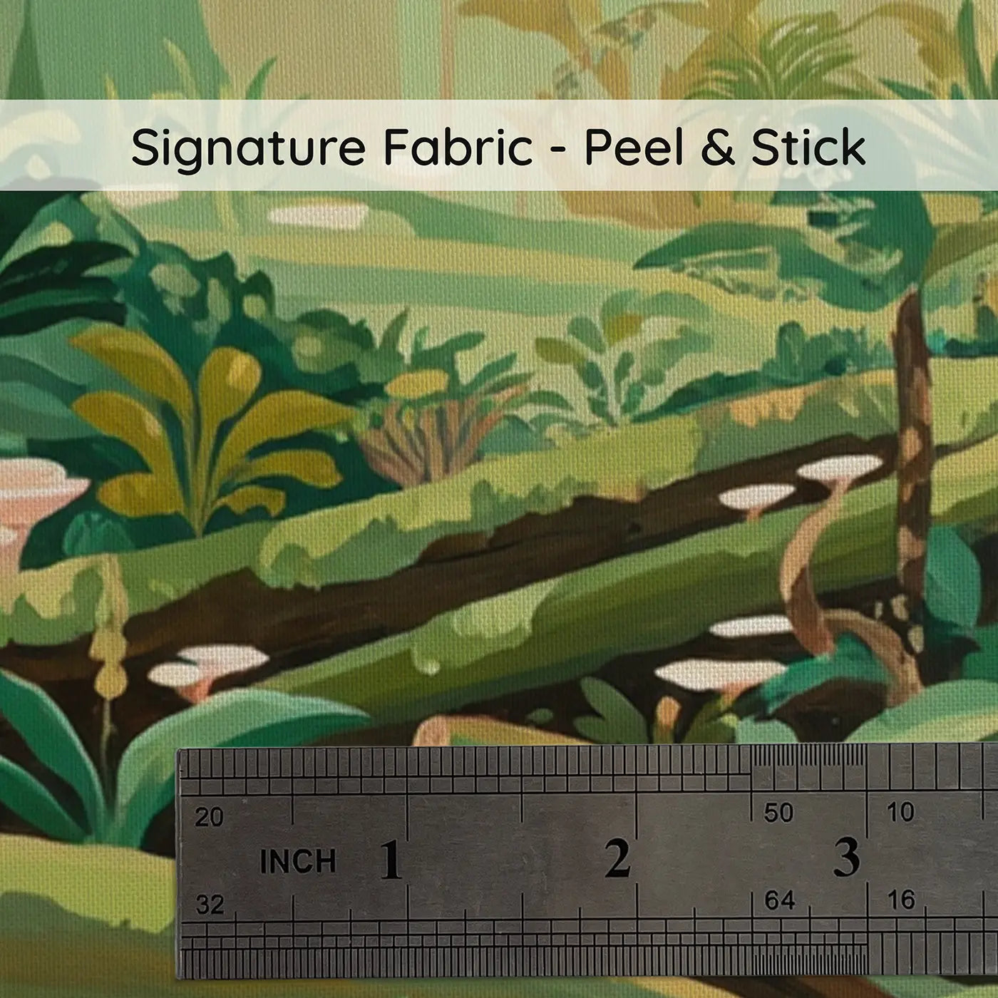 Fabric texture close-up of Jungle Floor Cathedral Wallpaper Mural by Whimsy Tots