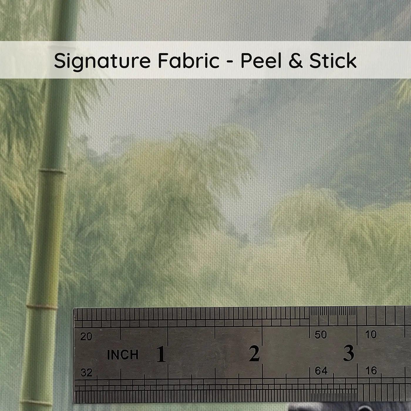 Fabric texture close-up of Mountain Gorilla Bamboo Forest Wallpaper Mural by Whimsy Tots