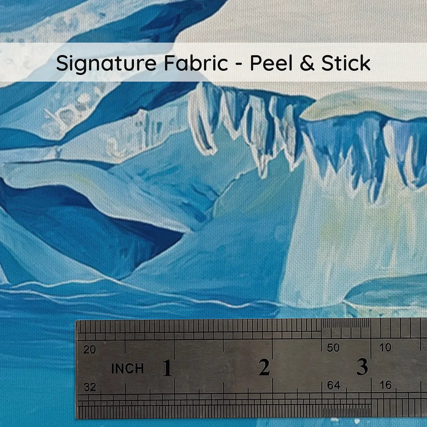 Fabric texture close-up of Under Arctic Ice Wallpaper Mural by Whimsy Tots