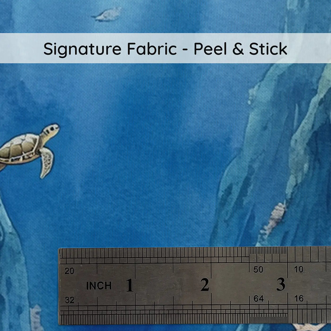 Fabric texture close-up of Deep Ocean Canyon Wallpaper Mural by Whimsy Tots