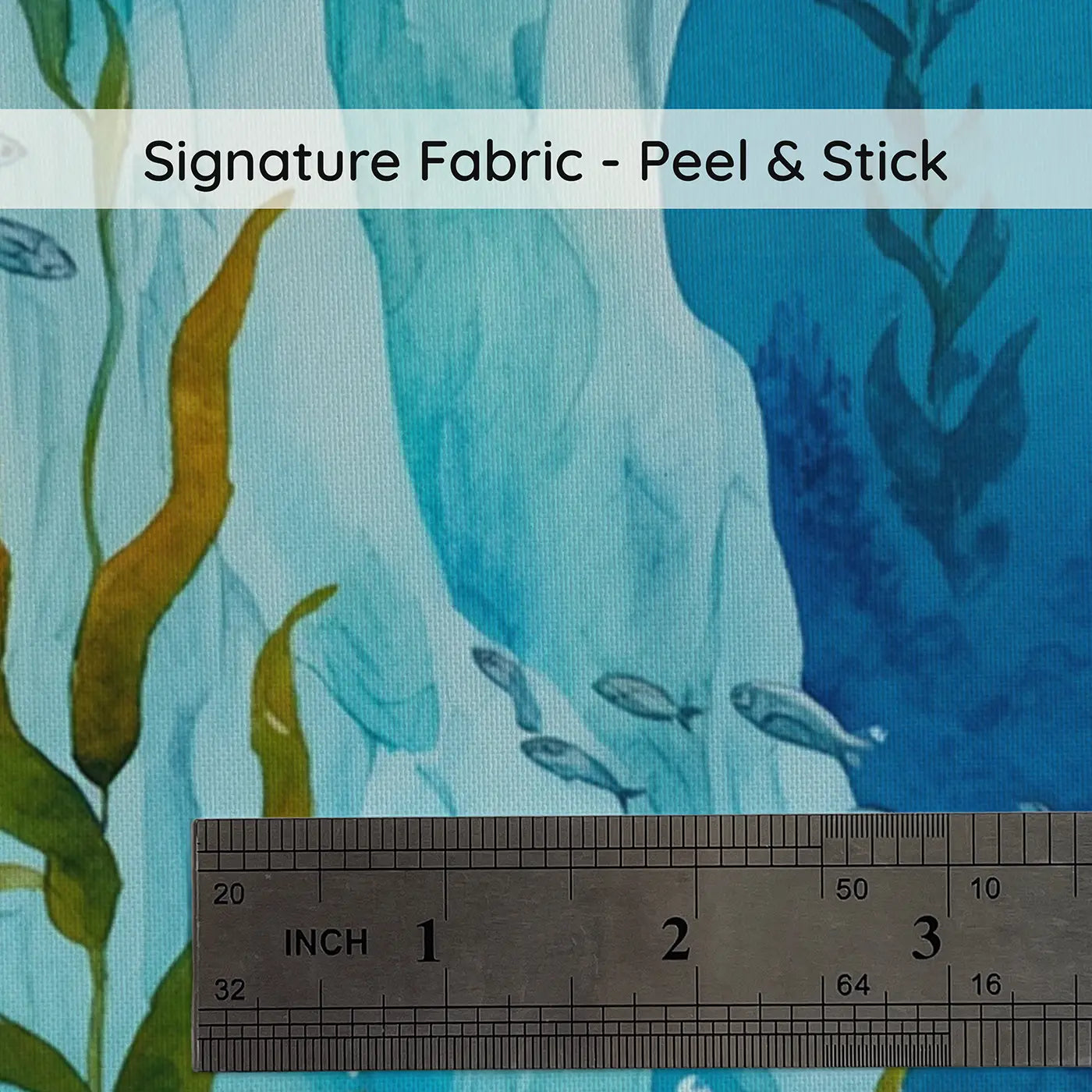 Fabric texture close-up of Glacier Underwater World Wallpaper Mural by Whimsy Tots