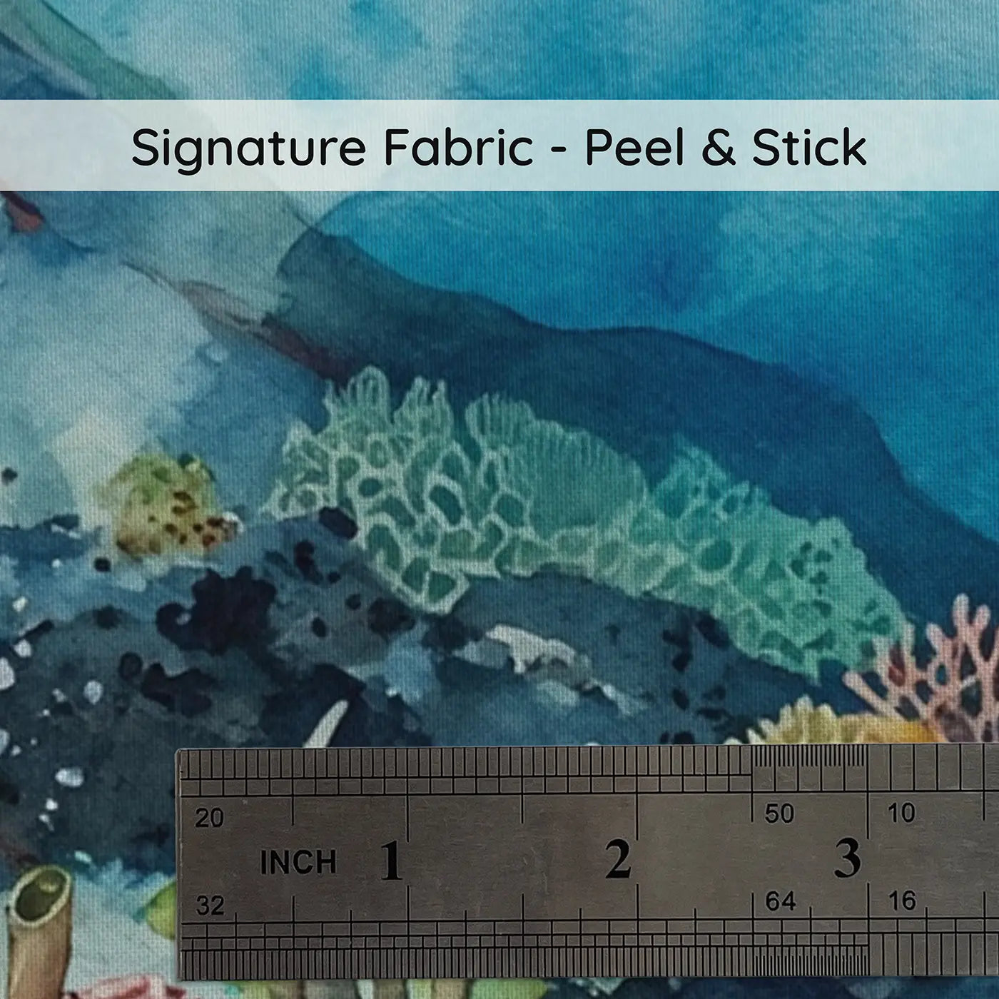 Fabric texture close-up of Underwater Volcanic Island Wallpaper Mural by Whimsy Tots
