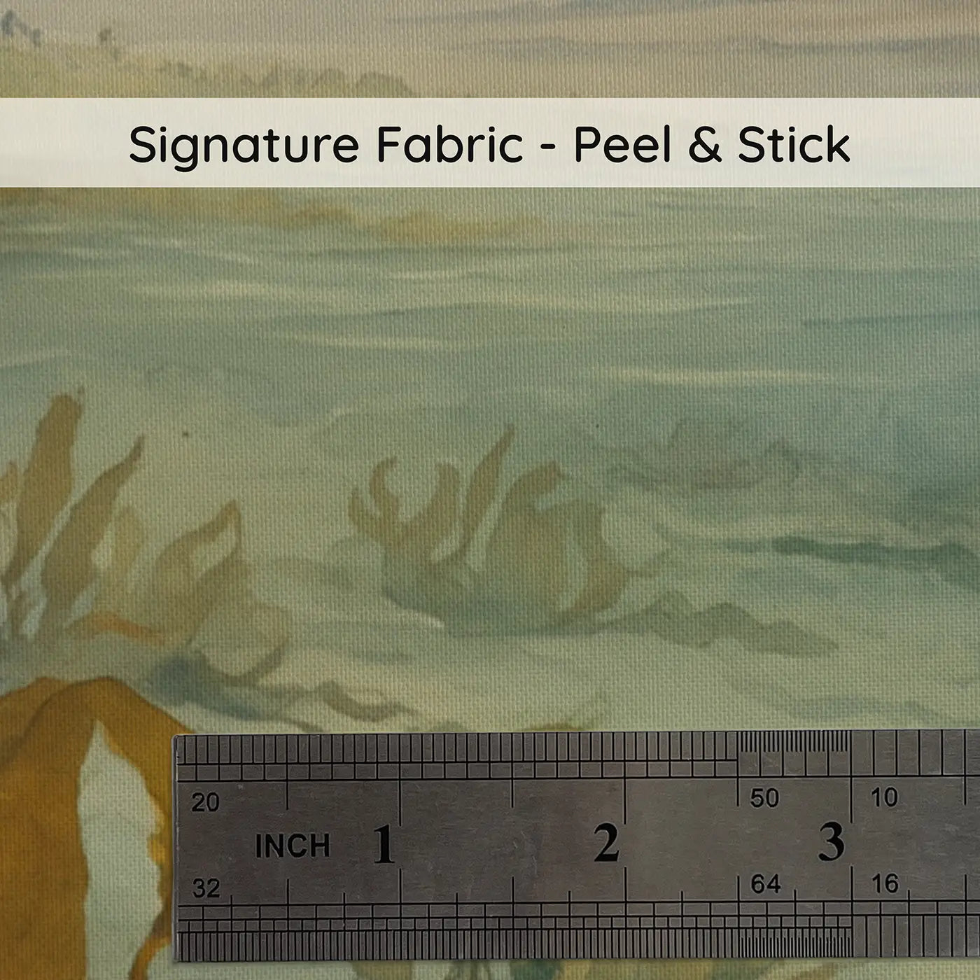 Fabric texture close-up of Kelp Forest Swaying Gentle Wallpaper Mural by Whimsy Tots