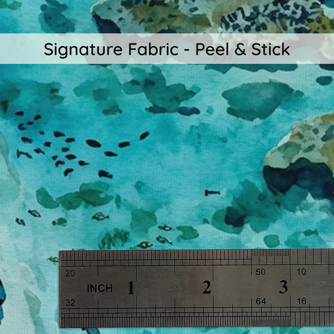 Fabric texture close-up of Crystal Lagoon Above Wallpaper Mural by Whimsy Tots