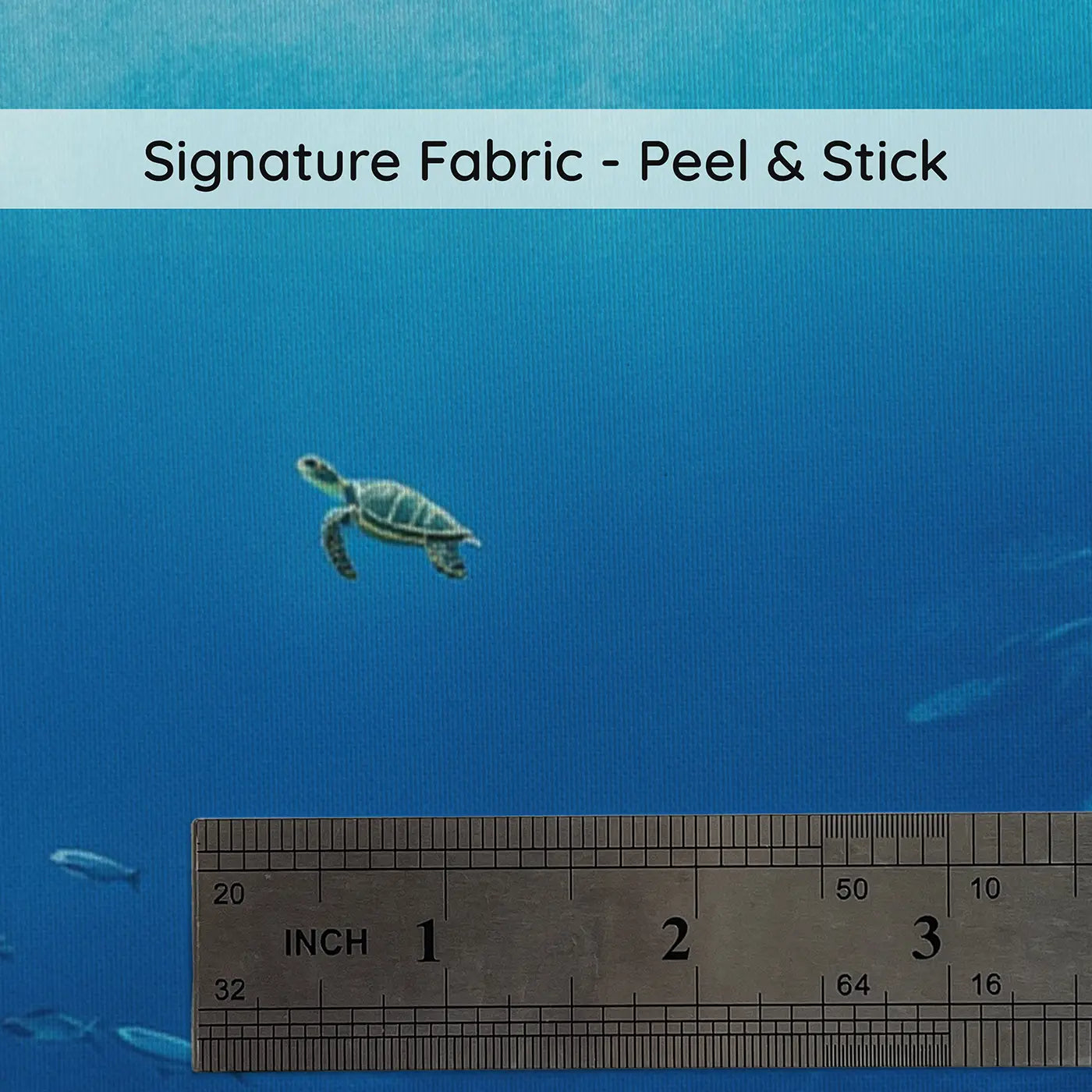 Fabric texture close-up of Infinite Blue Ocean Depth Wallpaper Mural by Whimsy Tots