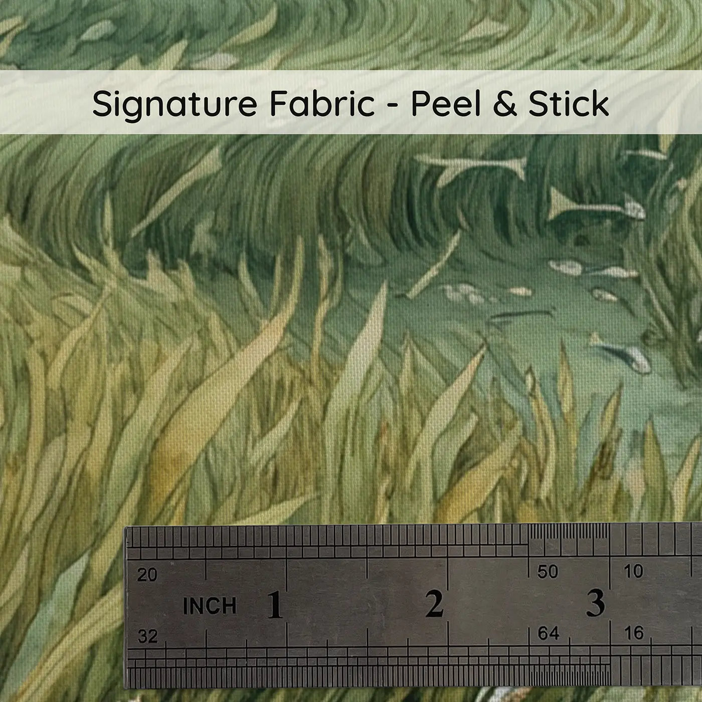 Fabric texture close-up of Seagrass Meadow Underwater Wallpaper Mural by Whimsy Tots