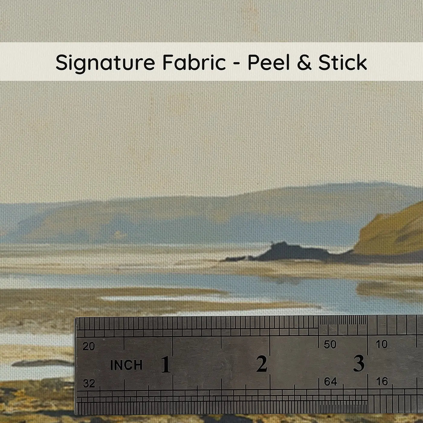 Fabric texture close-up of Reef Flat Low Tide Wallpaper Mural by Whimsy Tots
