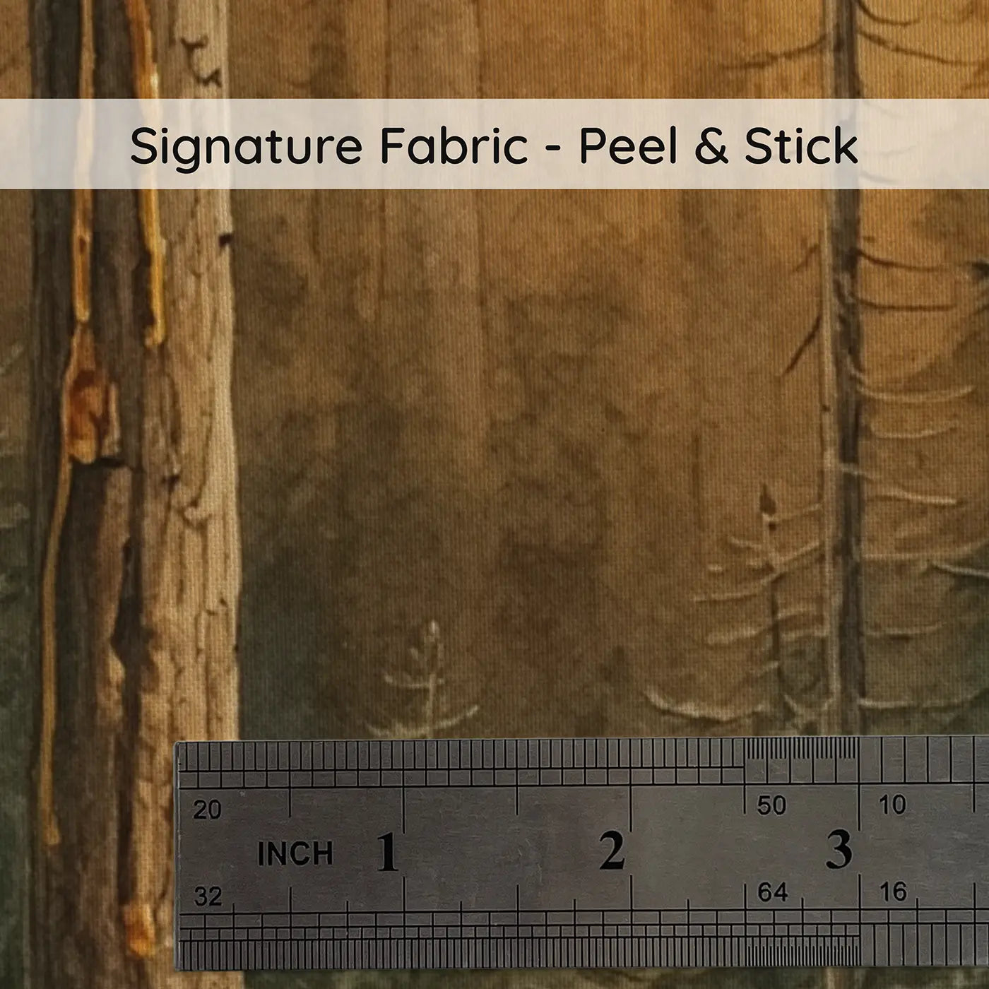 Fabric texture close-up of Amber Resin Forest Wallpaper Mural by Whimsy Tots