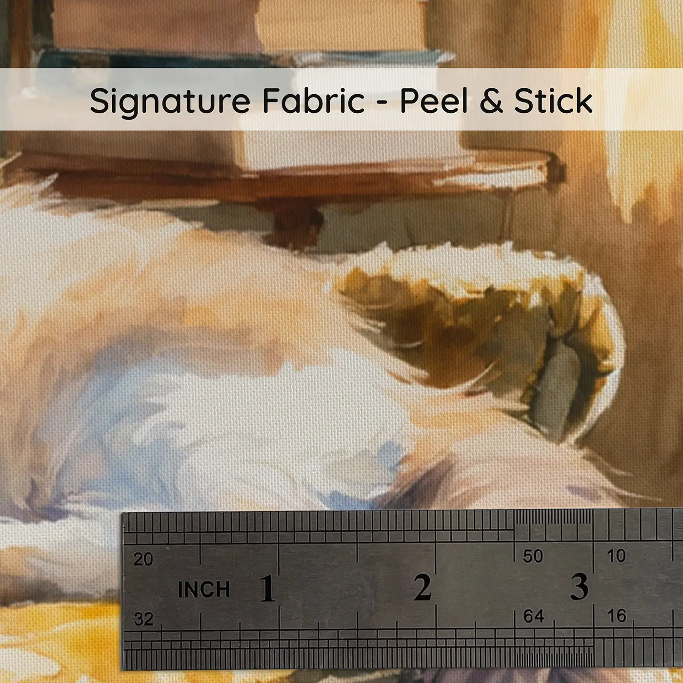 Fabric texture close-up of Lazy Ragdoll Cat Wallpaper Mural by Whimsy Tots
