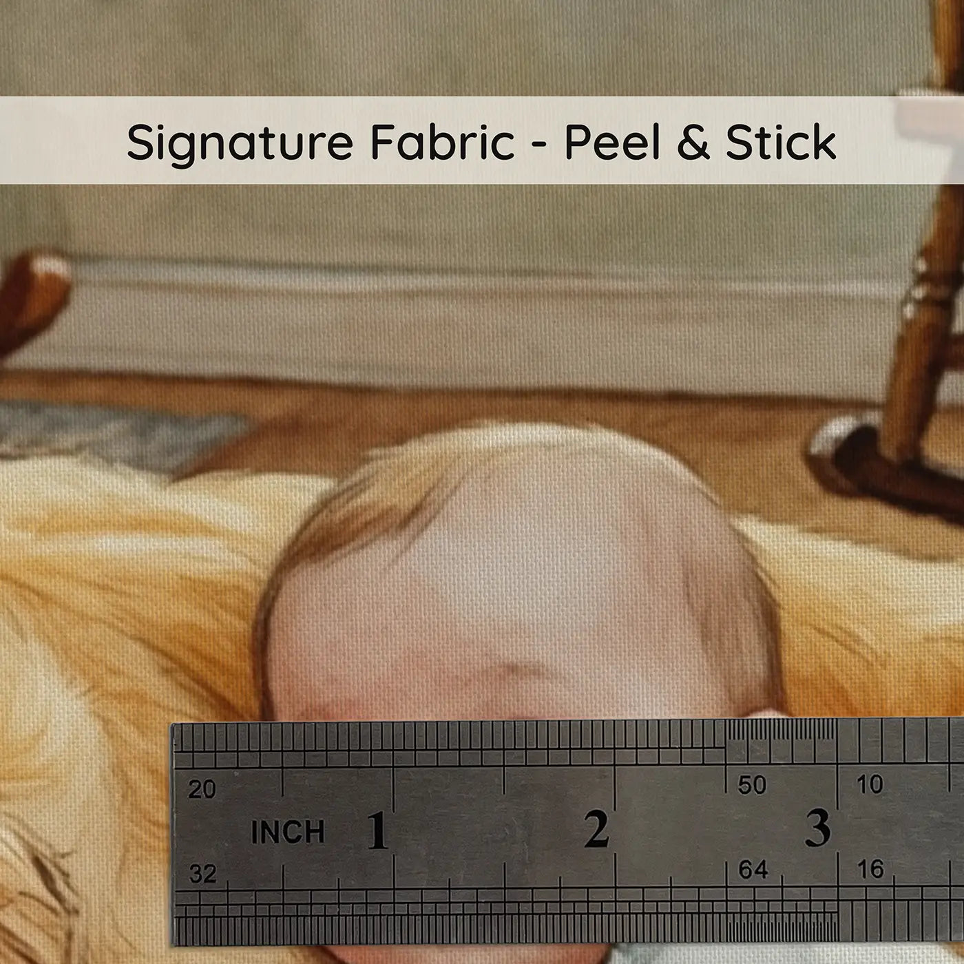 Fabric texture close-up of Baby and Dog Blanket Wallpaper Mural by Whimsy Tots