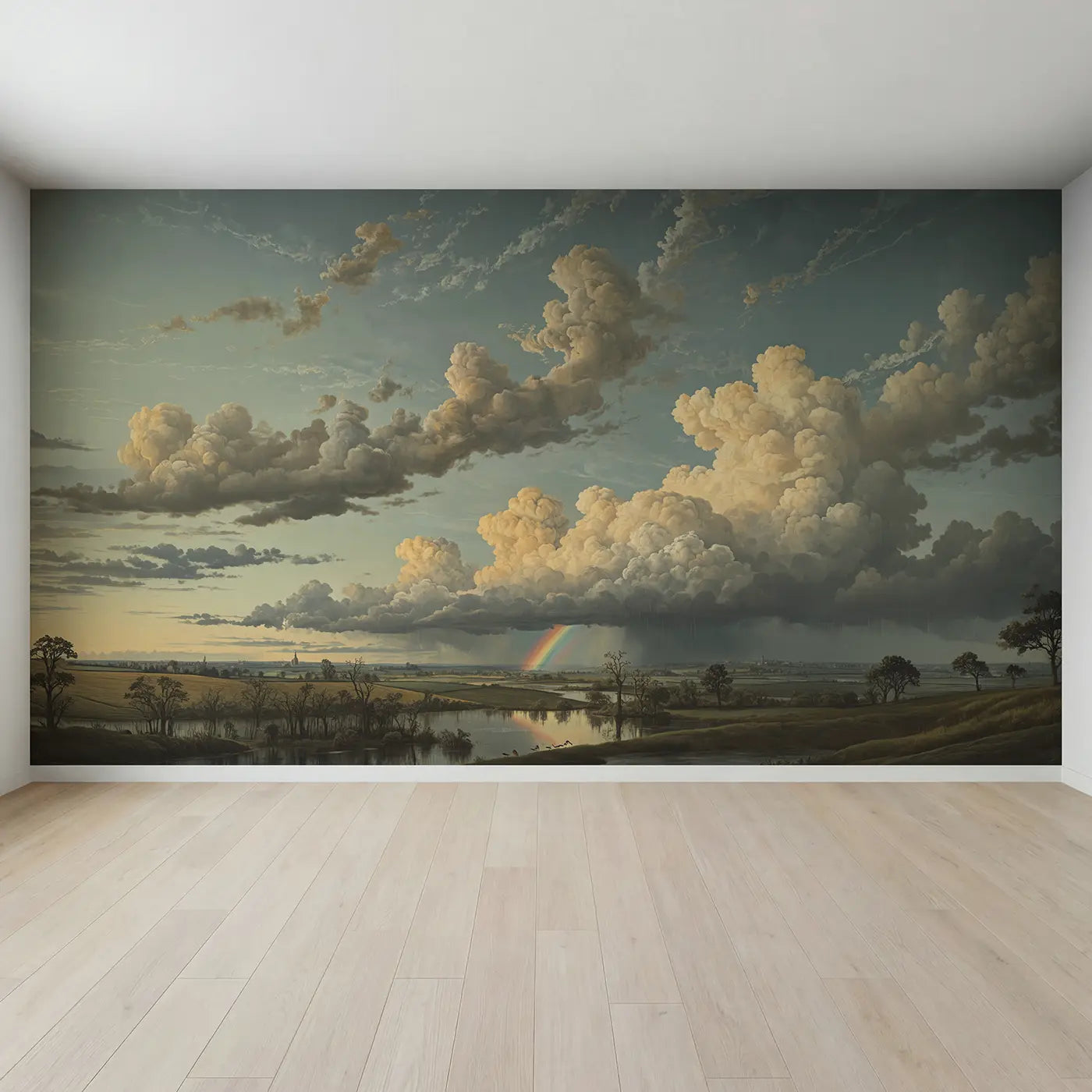 Full view of Mammatus Storm Cloud Sky Wallpaper Mural by Whimsy Tots