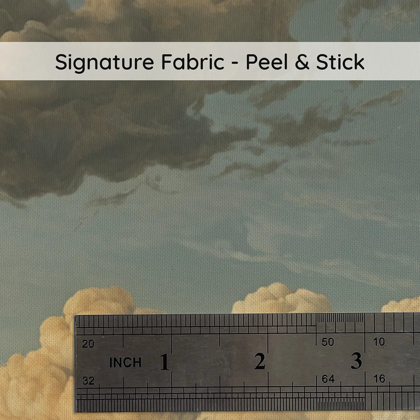 Fabric texture close-up of Mammatus Storm Cloud Sky Wallpaper Mural by Whimsy Tots