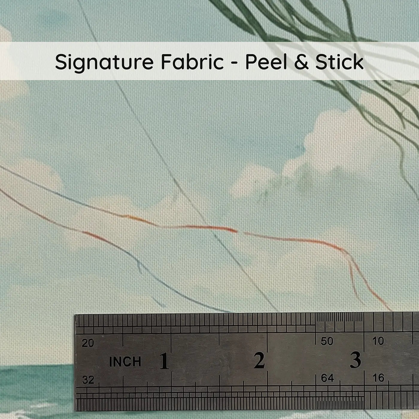 Fabric texture close-up of Beach Kite Runner Wallpaper Mural by Whimsy Tots