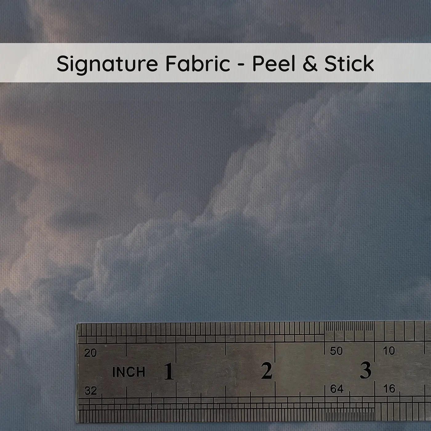 Fabric texture close-up of Silver Lining Storm Cloud Wallpaper Mural by Whimsy Tots