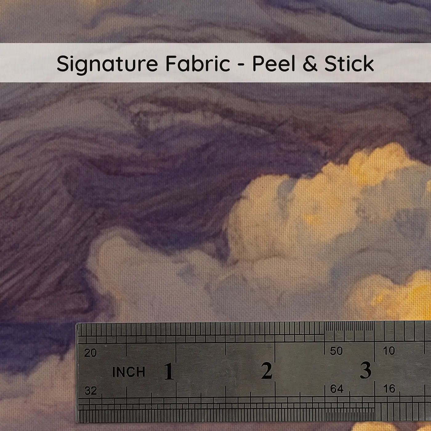 Fabric texture close-up of Golden Hour Clouds Airplane View Wallpaper Mural by Whimsy Tots