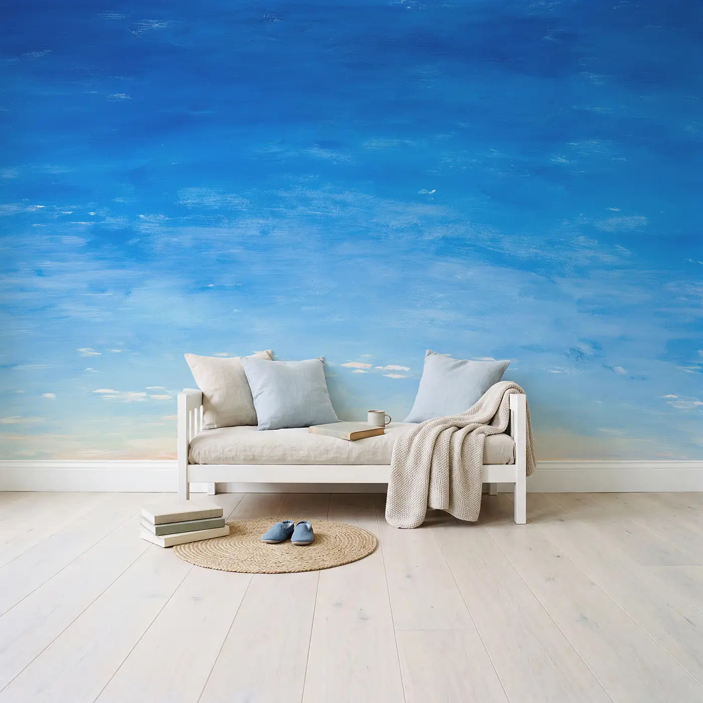 Pure Sky Gradient Wallpaper Mural in playroom setting by Whimsy Tots