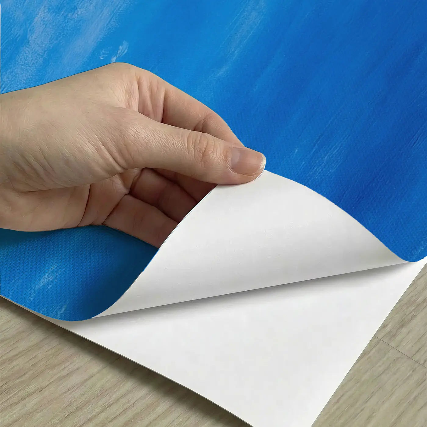 Peel-and-stick detail of Pure Sky Gradient Wallpaper Mural by Whimsy Tots
