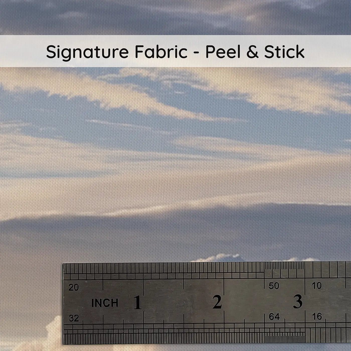 Fabric texture close-up of Cloud Layer Cake Sky Wallpaper Mural by Whimsy Tots