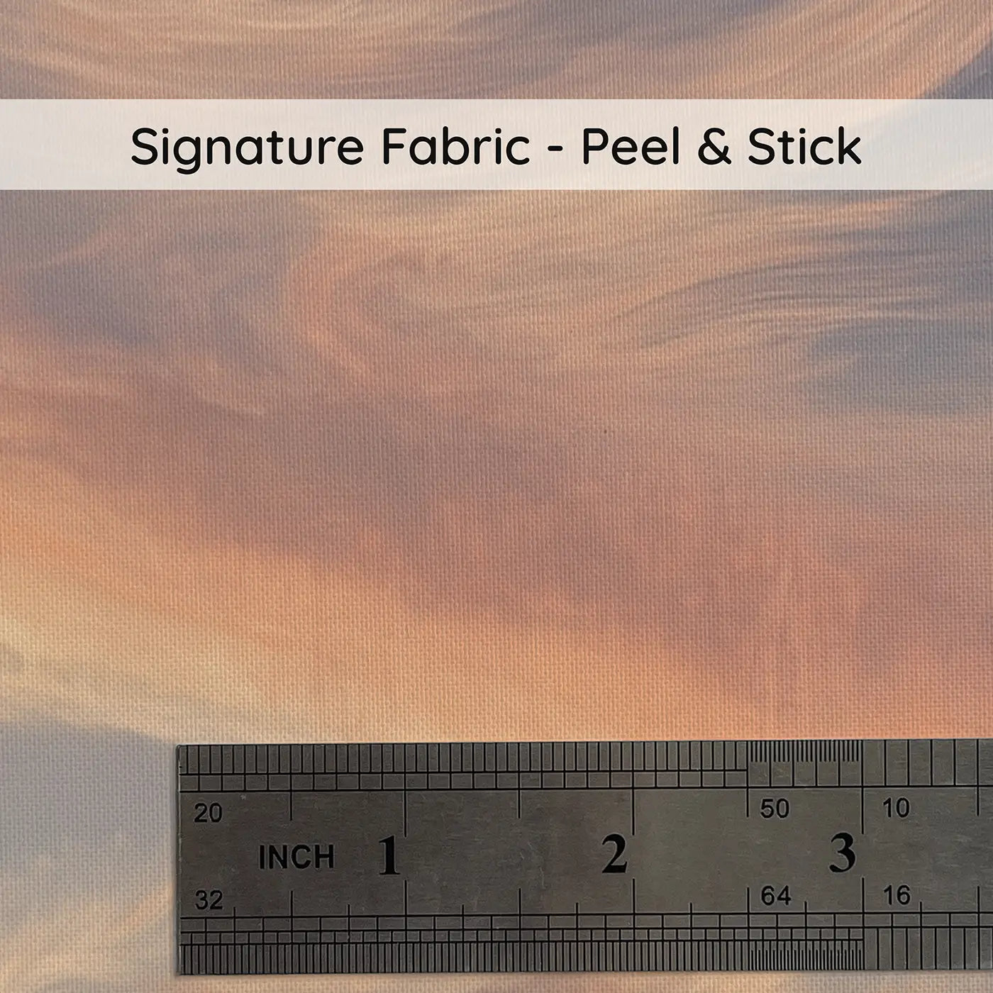 Fabric texture close-up of Dawn Cirrus Sky Wallpaper Mural by Whimsy Tots