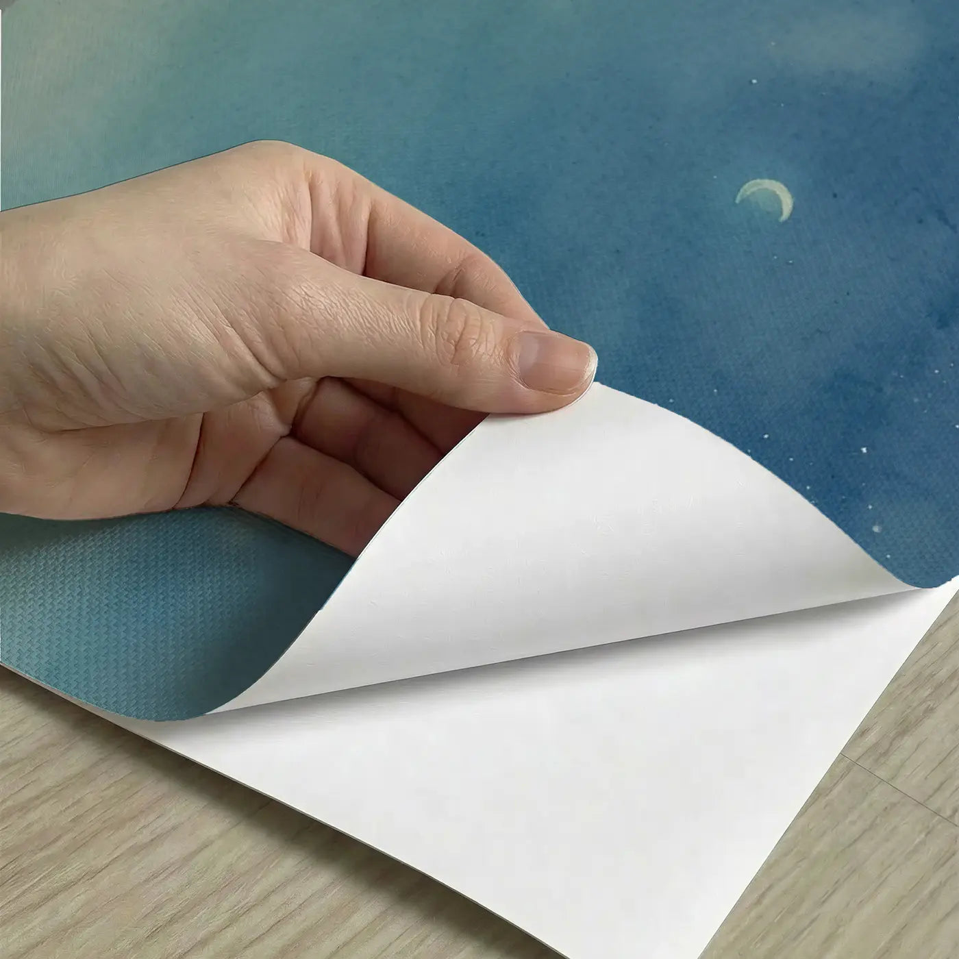 Peel-and-stick detail of Venus Evening Star Sky Wallpaper Mural by Whimsy Tots