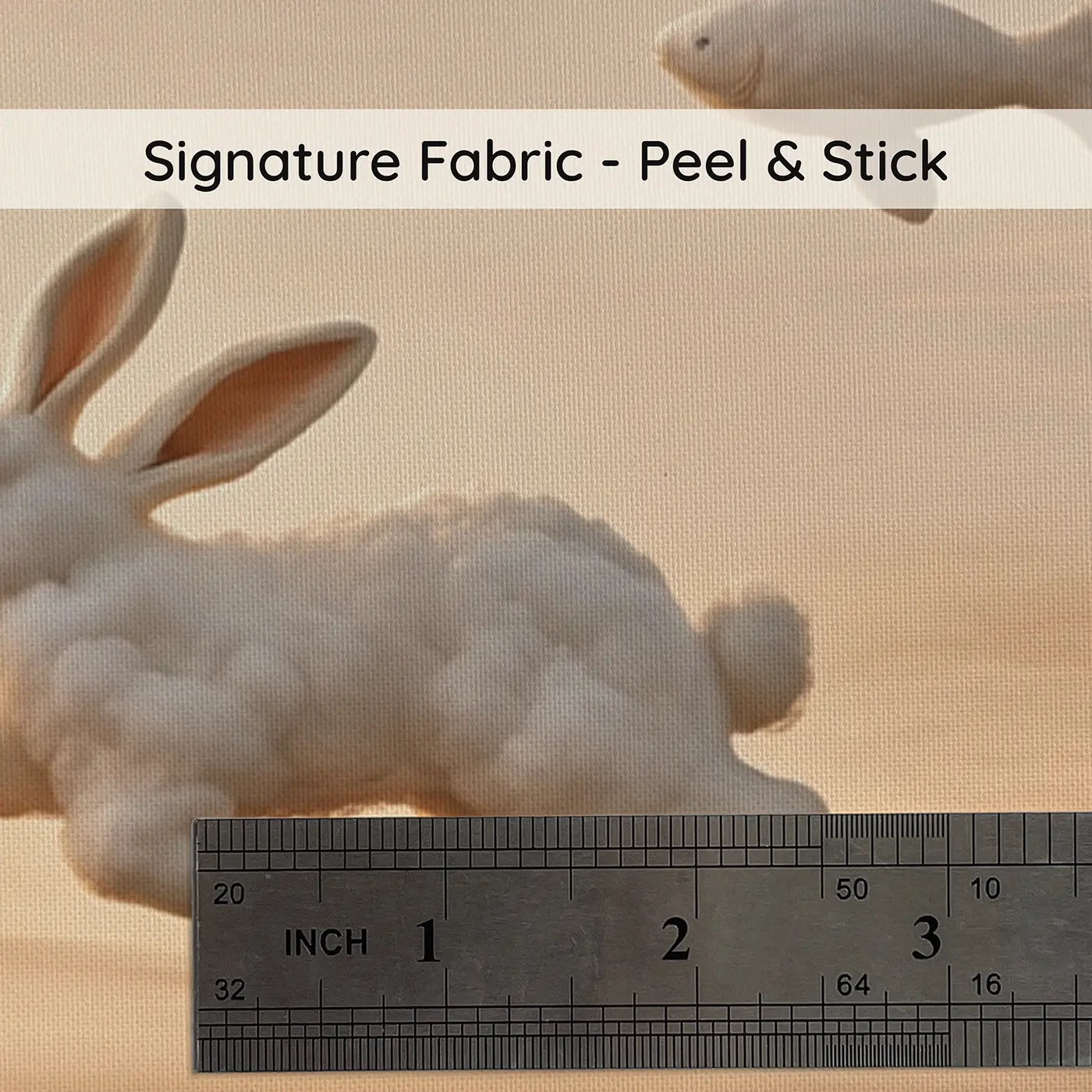 Fabric texture close-up of Cloud Animal Sky Wallpaper Mural by Whimsy Tots
