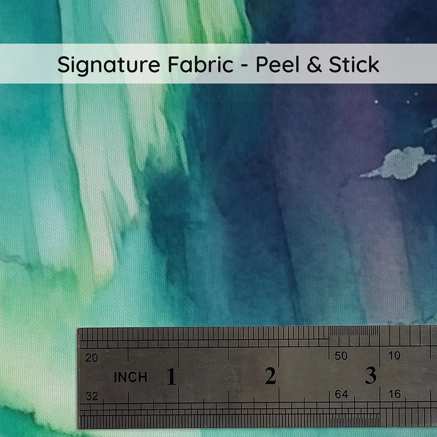 Fabric texture close-up of Polar Aurora Clouds Wallpaper Mural by Whimsy Tots
