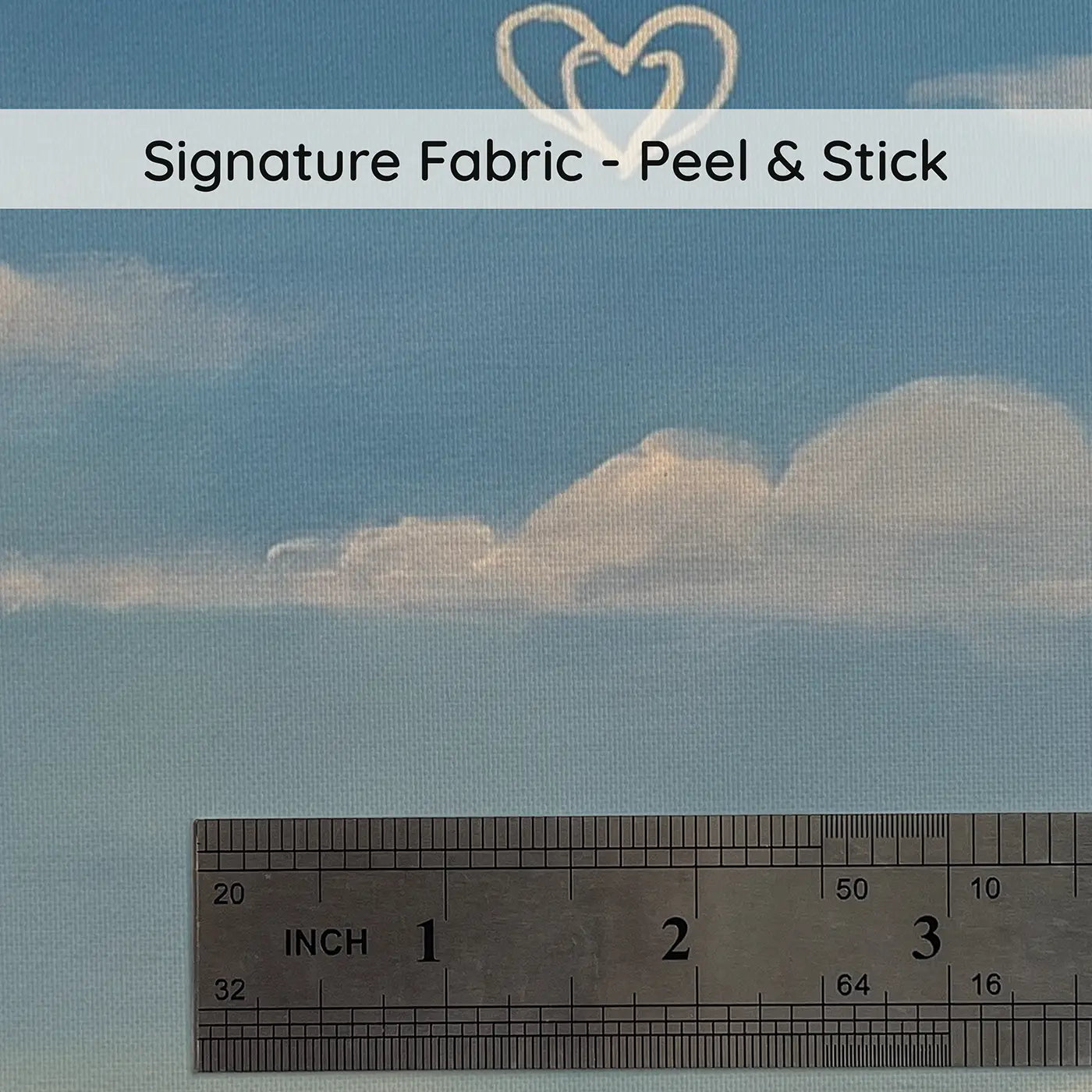 Fabric texture close-up of Skywriter Plane Leaving Heart Wallpaper Mural by Whimsy Tots