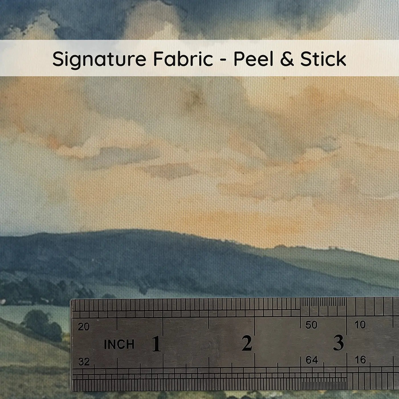Fabric texture close-up of Approaching Storm Pastoral Wallpaper Mural by Whimsy Tots
